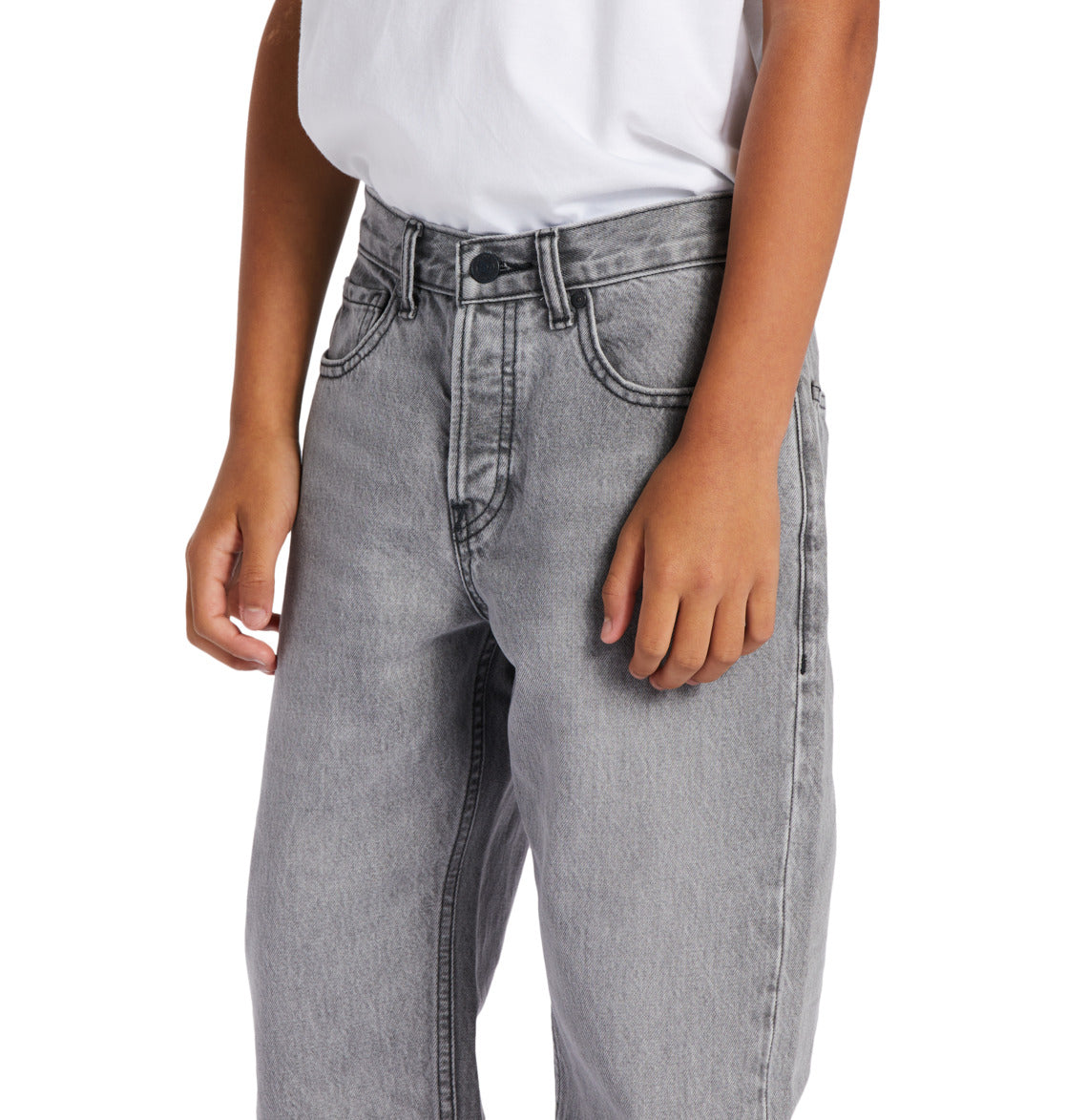 DC Youth Worker Baggy Jeans - Grey Wash