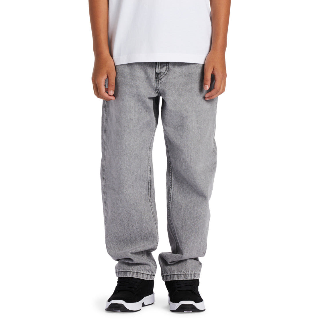 DC Youth Worker Baggy Jeans - Grey Wash