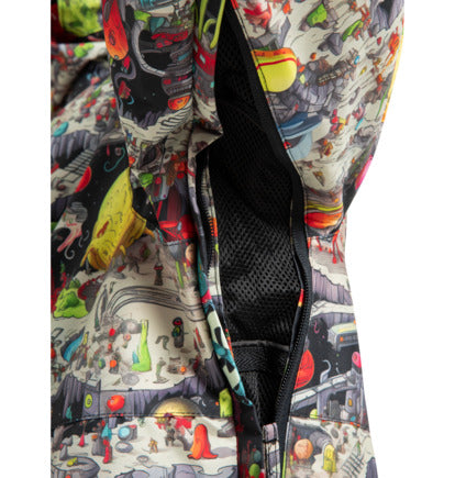 DC Basis Print 10K technische sneeuwjas - Outer World Zwart