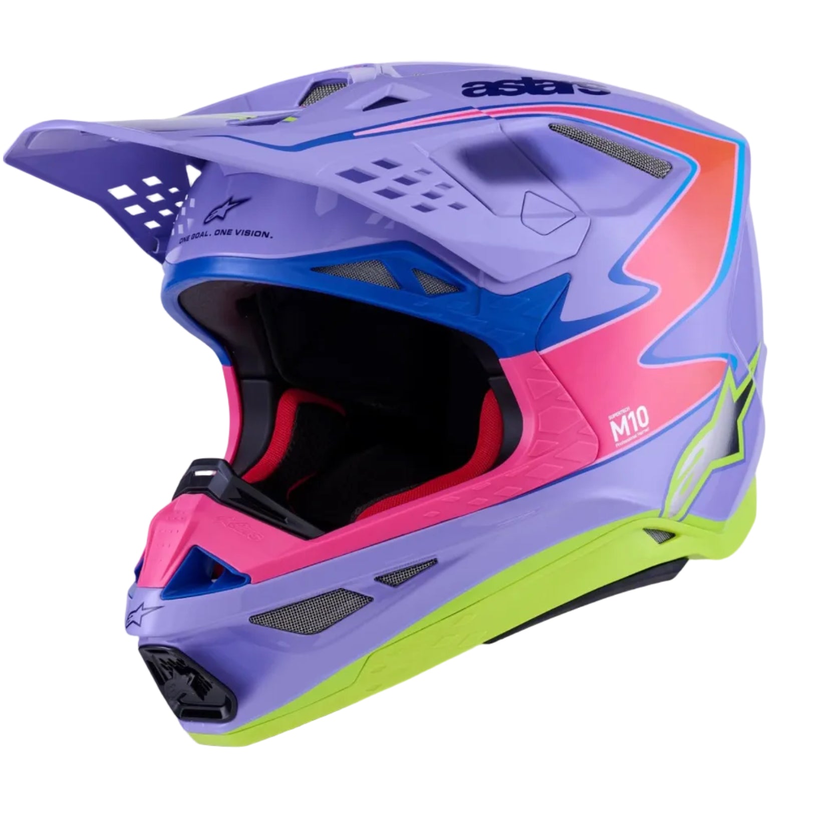 Alpinestars S-M10 Jett Lawrence R01 Replica Helmet - Purple/Pink/Fluo Yellow