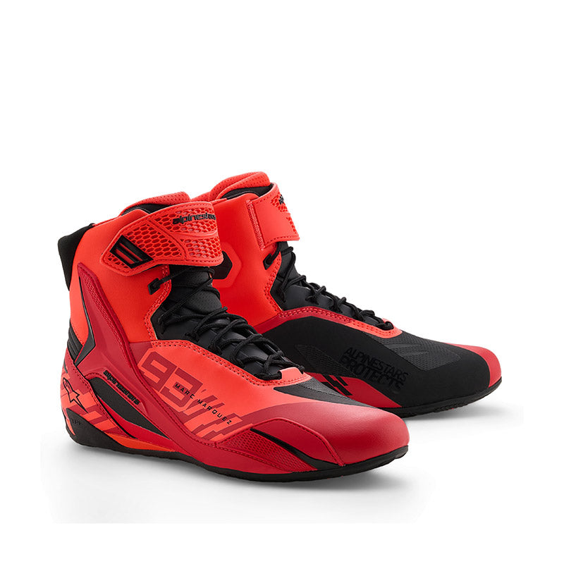 Alpinestars MM93 Faster-4 Riding Shoes - Red Fluo/Bright Red