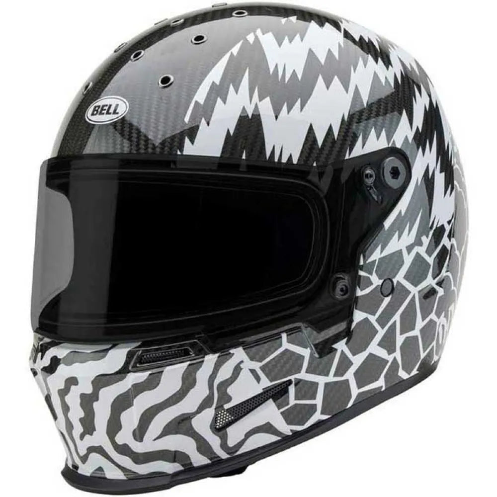 Bell® Eliminator Carbon Deathspray Helmet - Gloss Black/White/Black