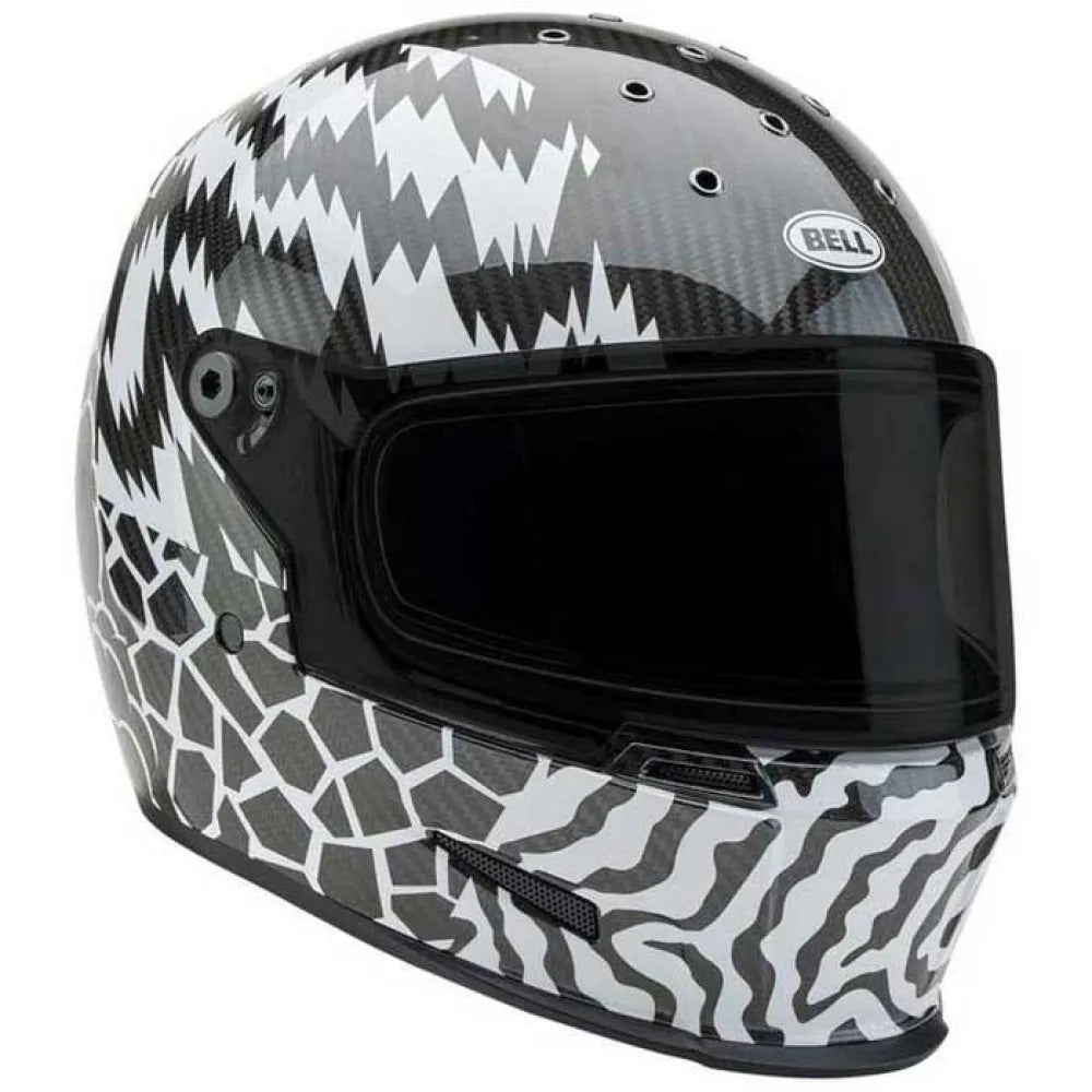 Bell® Eliminator Carbon Deathspray Helmet - Gloss Black/White/Black