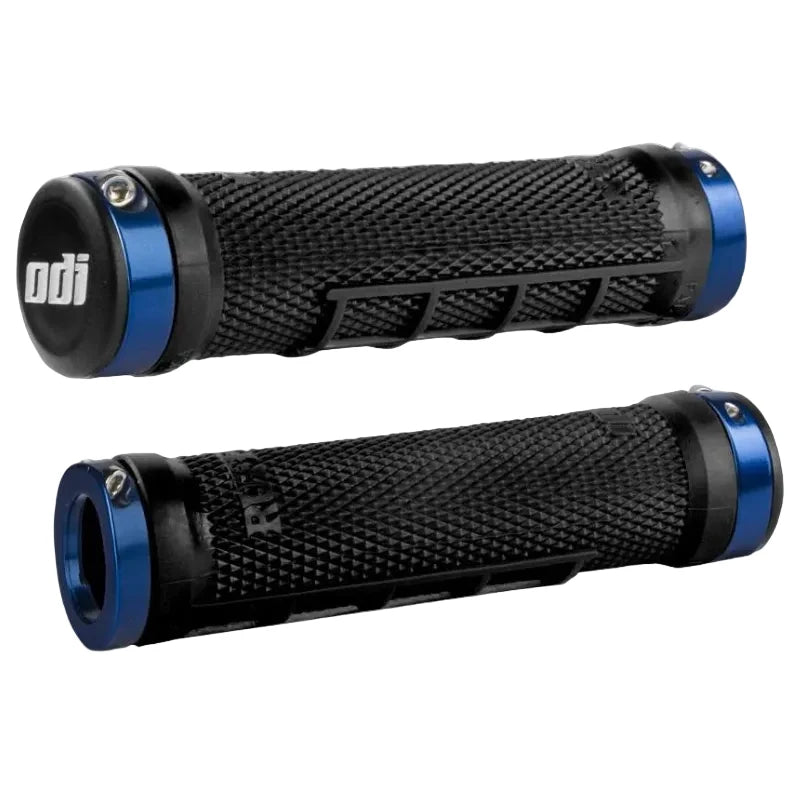 Odi Ruffian Bmx Lock-On Grips 130mm Bonus Pack - Black/Blue