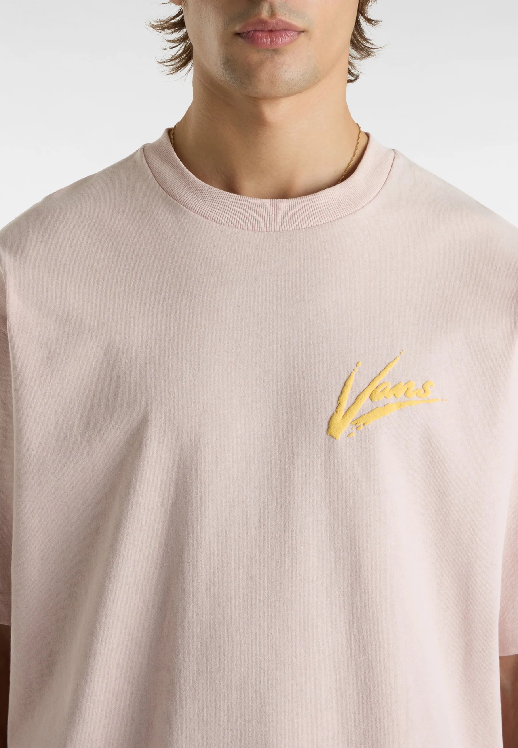 Vans Brush Script Loose T-Shirt - Sepia Rose
