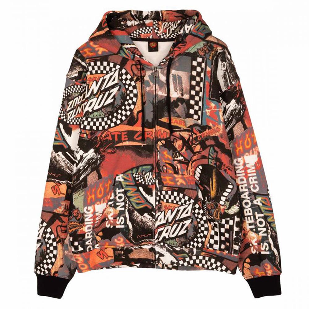 Santa Cruz Collage Zip Hoodie - Multi