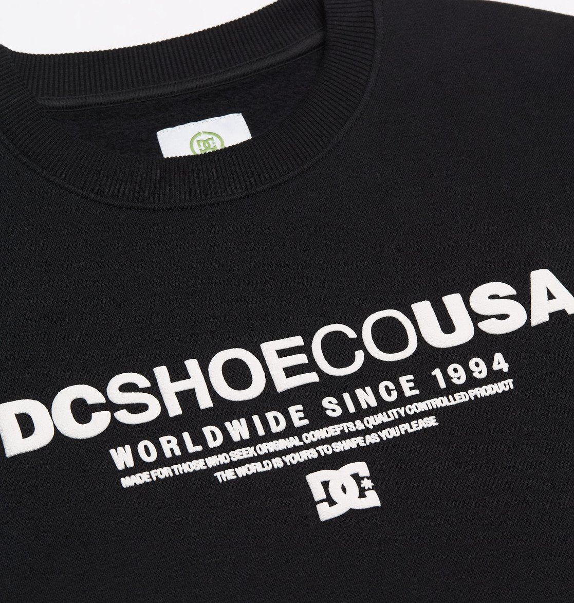 DC Heritage Font Crew Sweater - Black