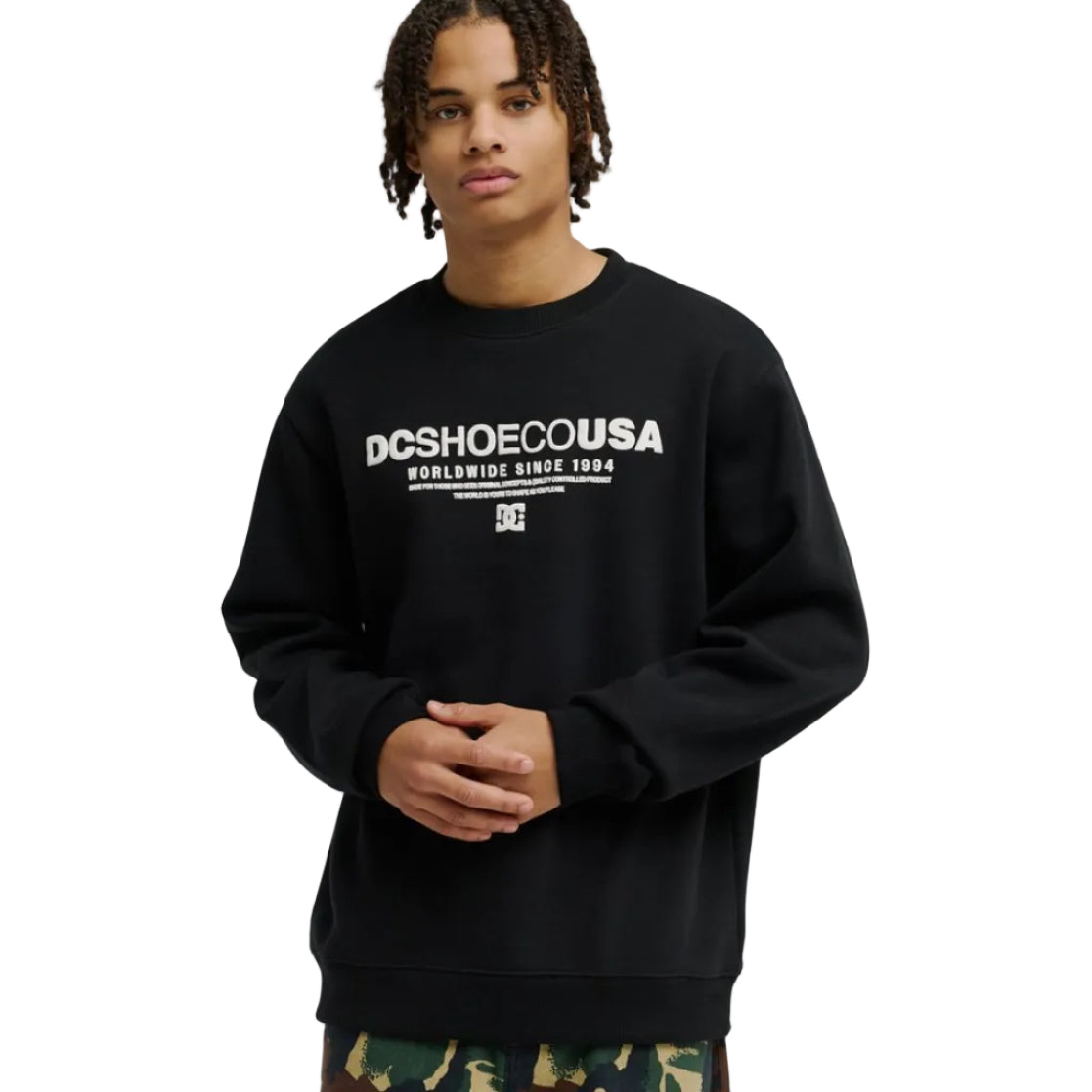 DC Heritage Font Crew Sweater - Black