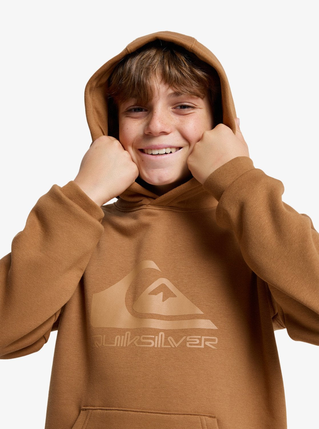 Quiksilver Youth Comp Hoodie 8-16 jaar - Tabaksbruin