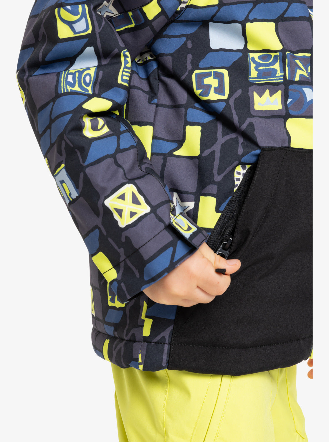 Quiksilver Kids Little Mission Jacket - Checker Yellow Plum