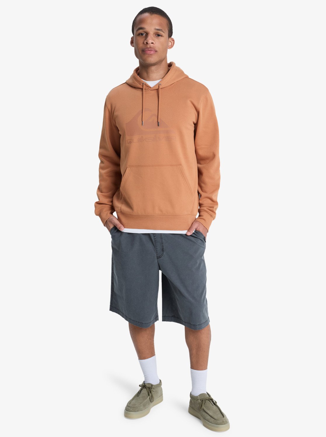 Quiksilver Comp Logo Hoodie - Tabaksbruin