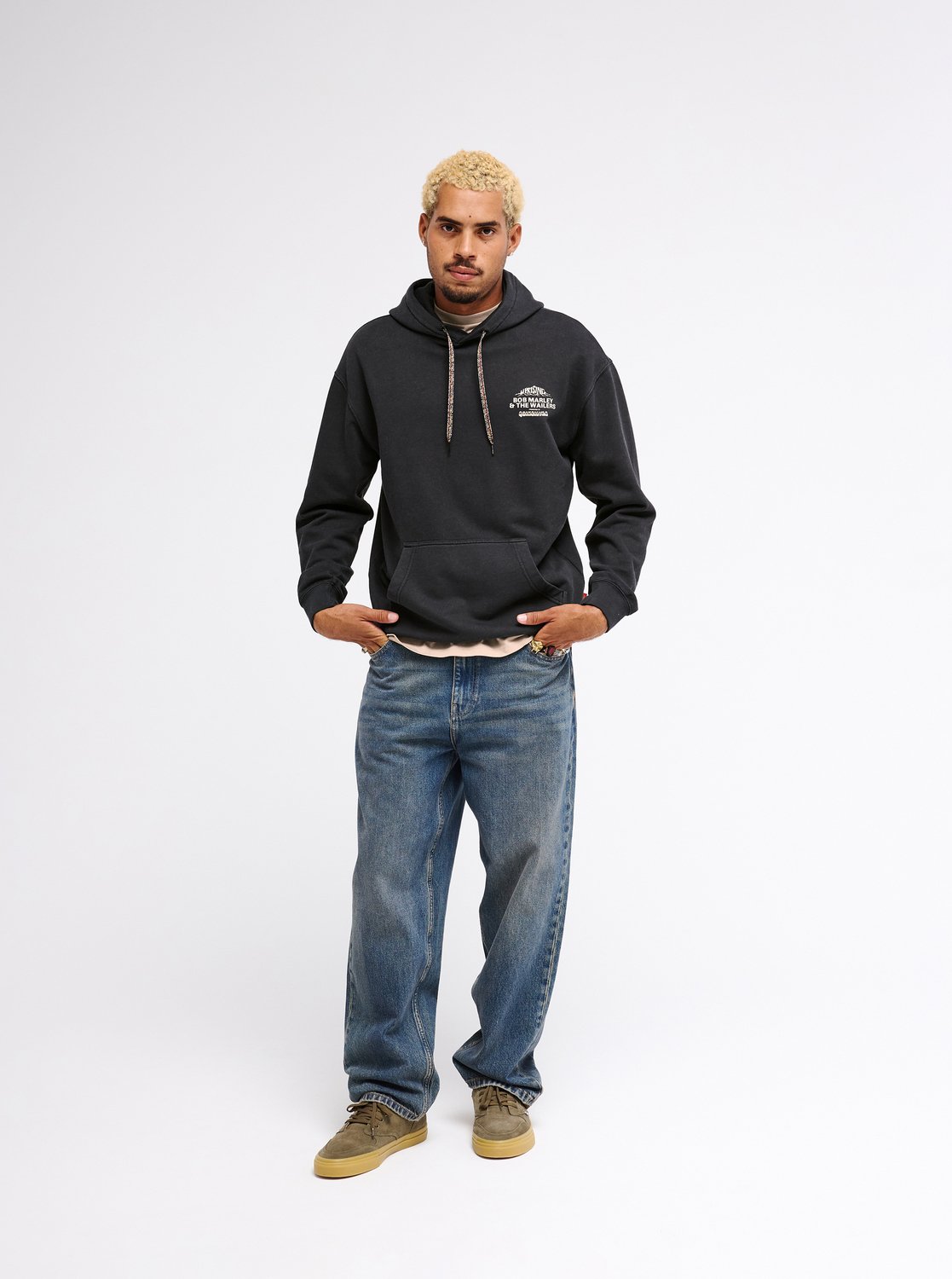 Quiksilver X Bob Marley Concert Hoodie - Washed Black