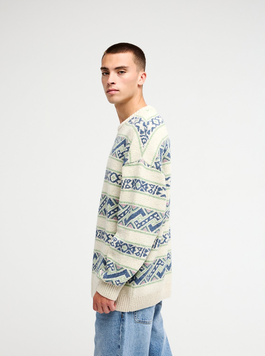 Quiksilver Liam Jacquard Sweater - Peyote Heritage Stripe Lia
