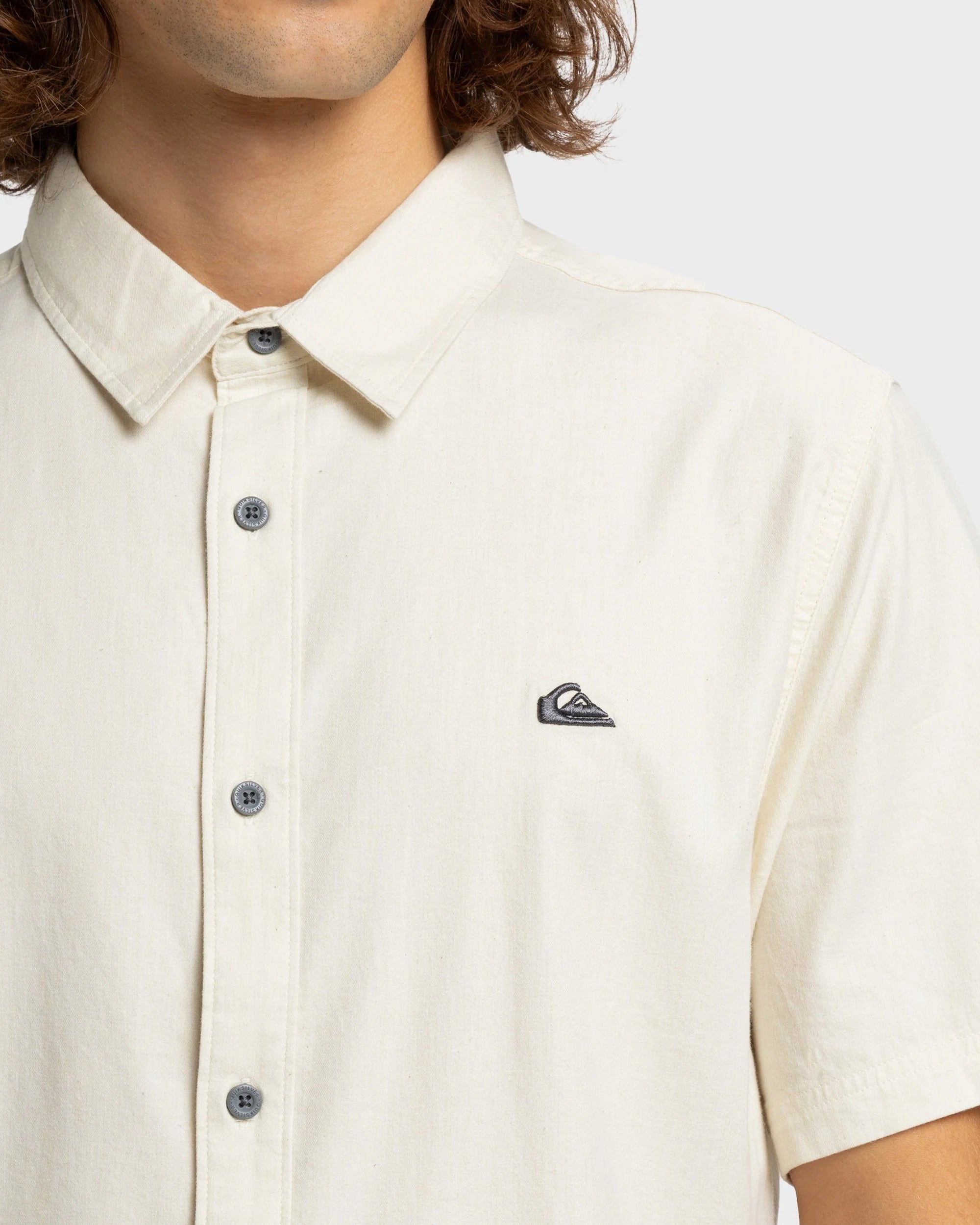 Quiksilver Premium Stretch T-shirt met korte mouwen voor heren - gebroken wit