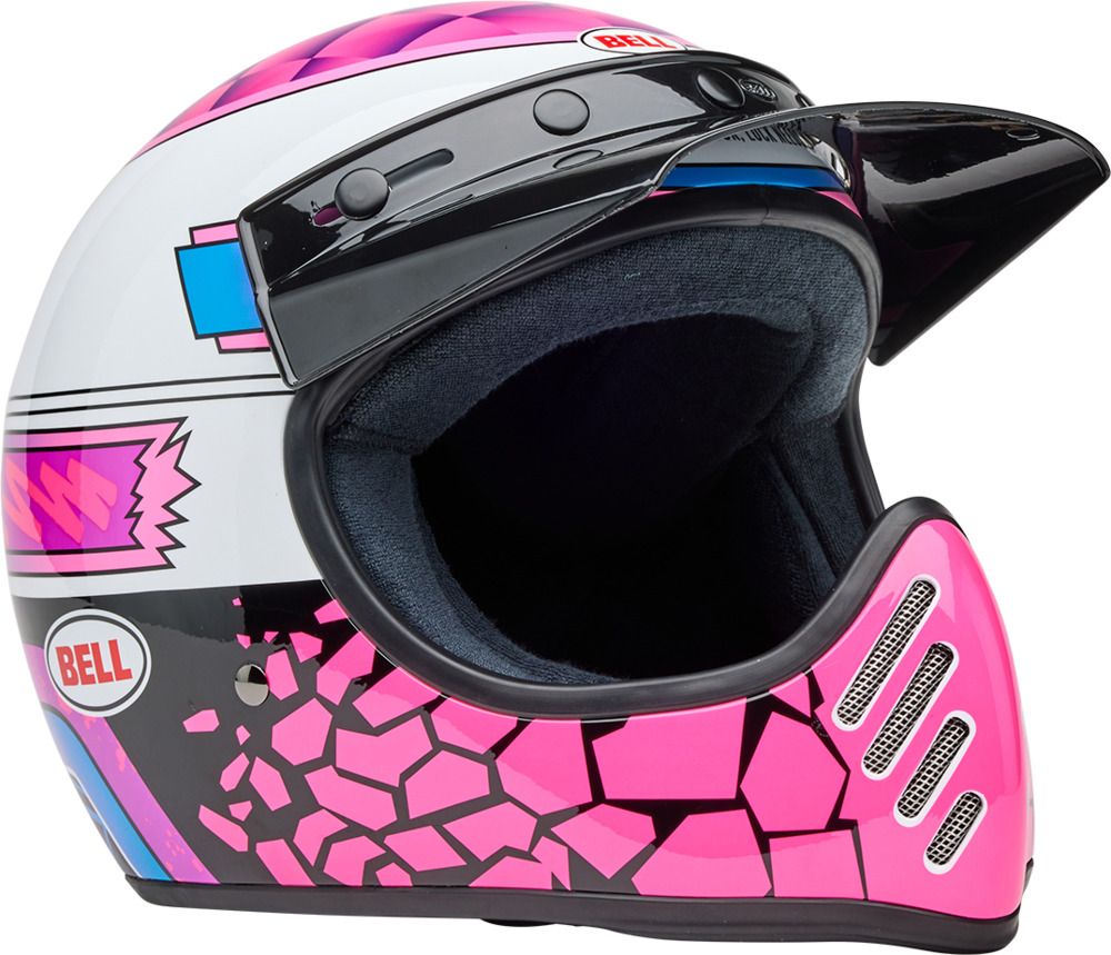 Moto-3 Deathspray helm - Roze/Paars
