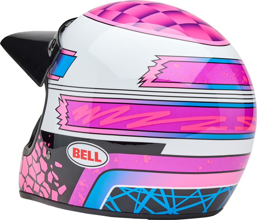 Moto-3 Deathspray helm - Roze/Paars