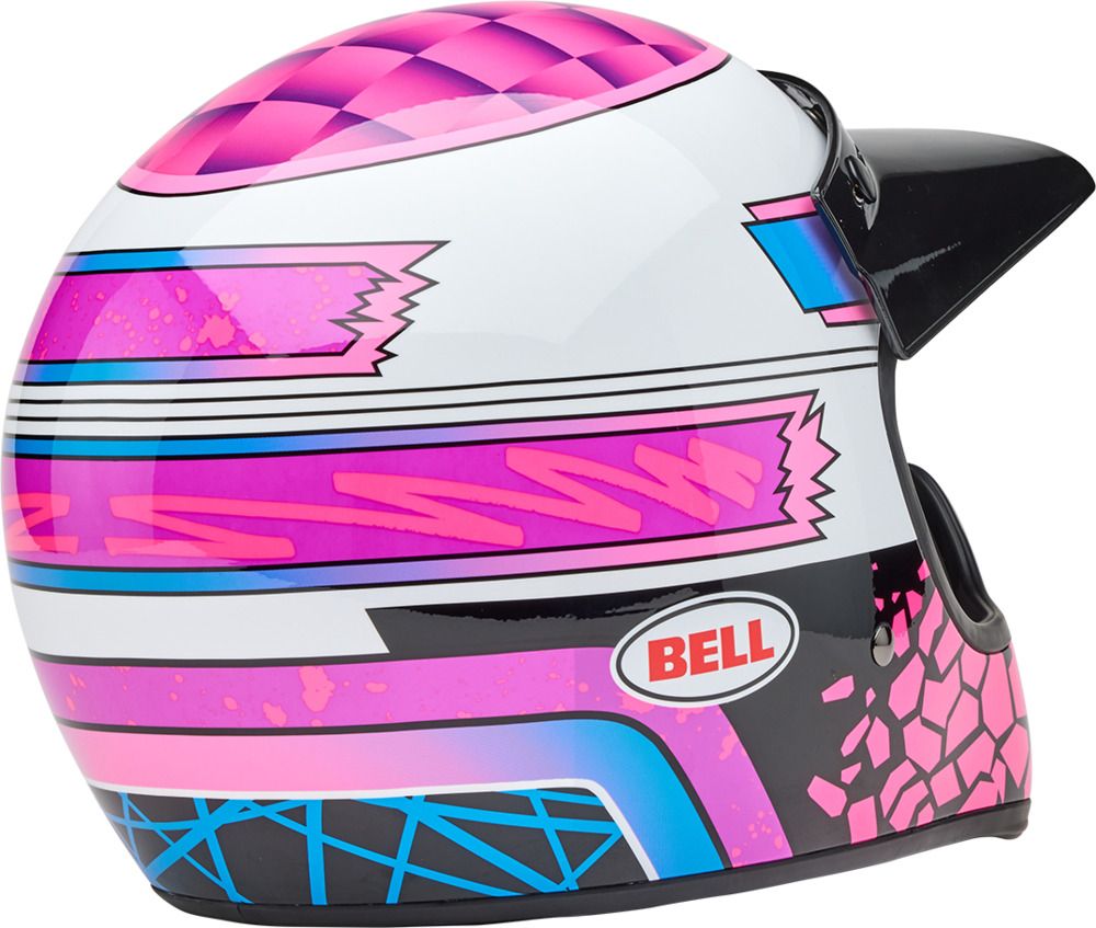 Moto-3 Deathspray helm - Roze/Paars