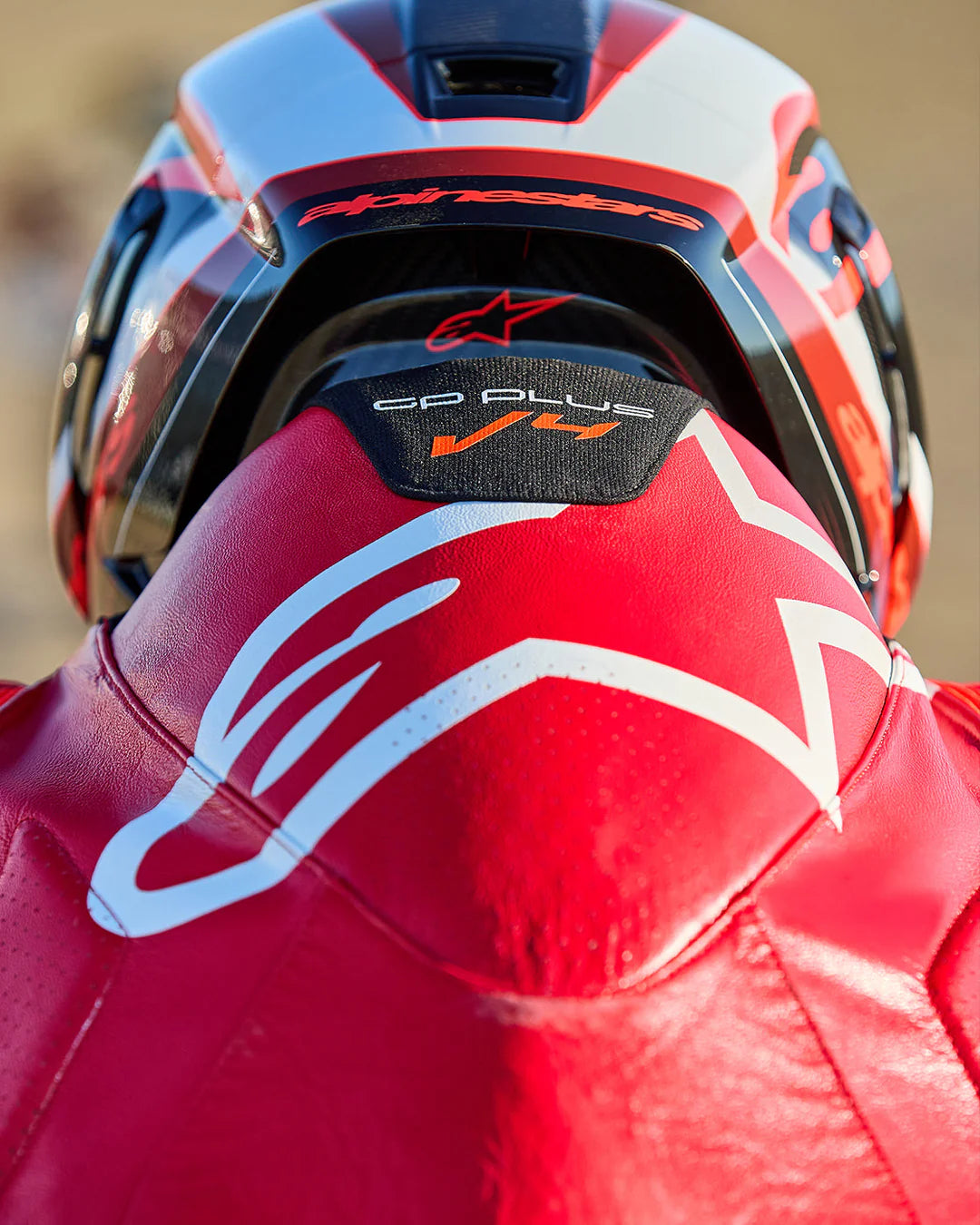 GP Plus V4 Sprint One Piece leren pak - Rood fluorescerend/Middenrood/Wit 