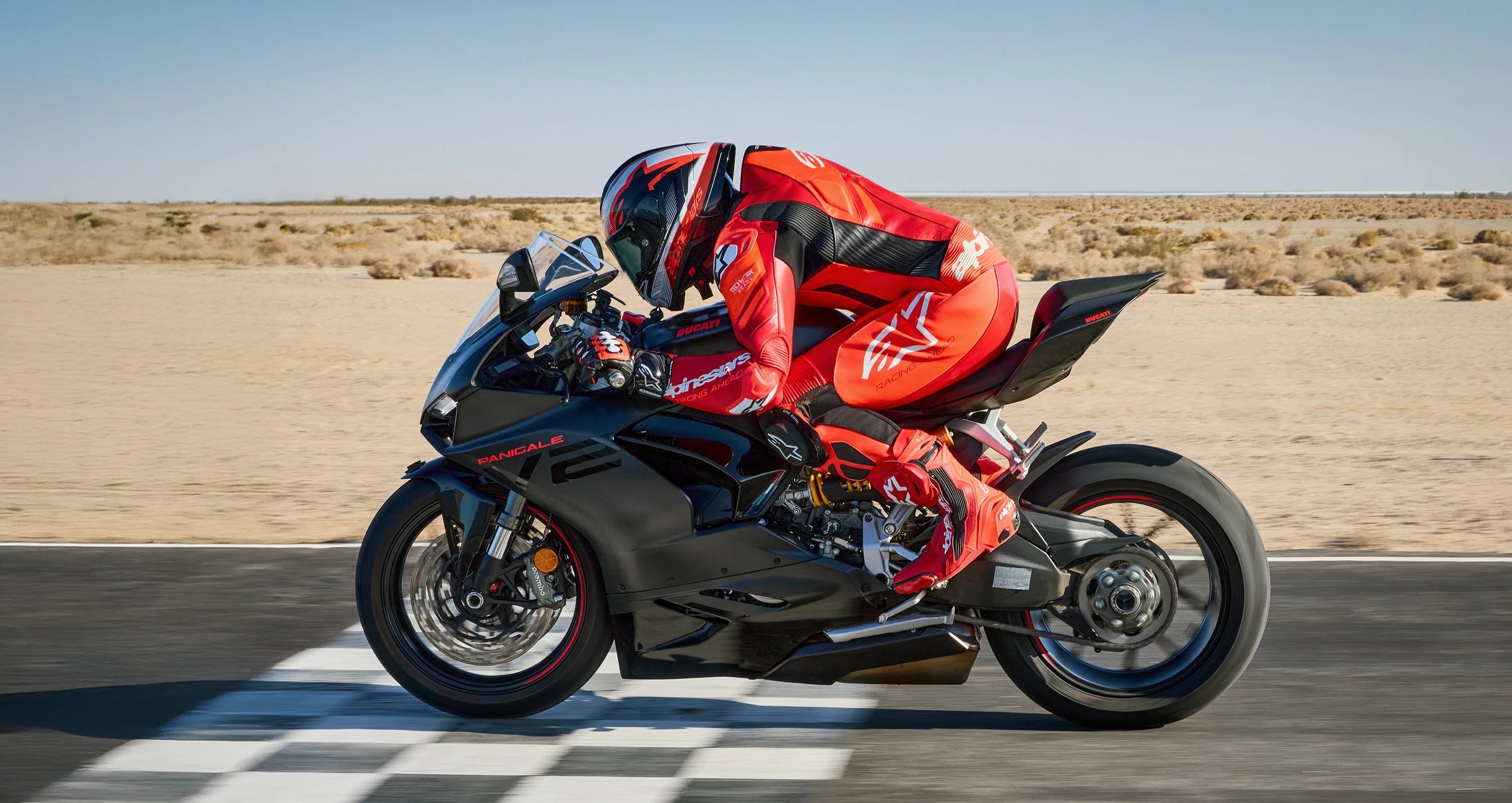 GP Plus V4 Sprint One Piece leren pak - Rood fluorescerend/Middenrood/Wit 