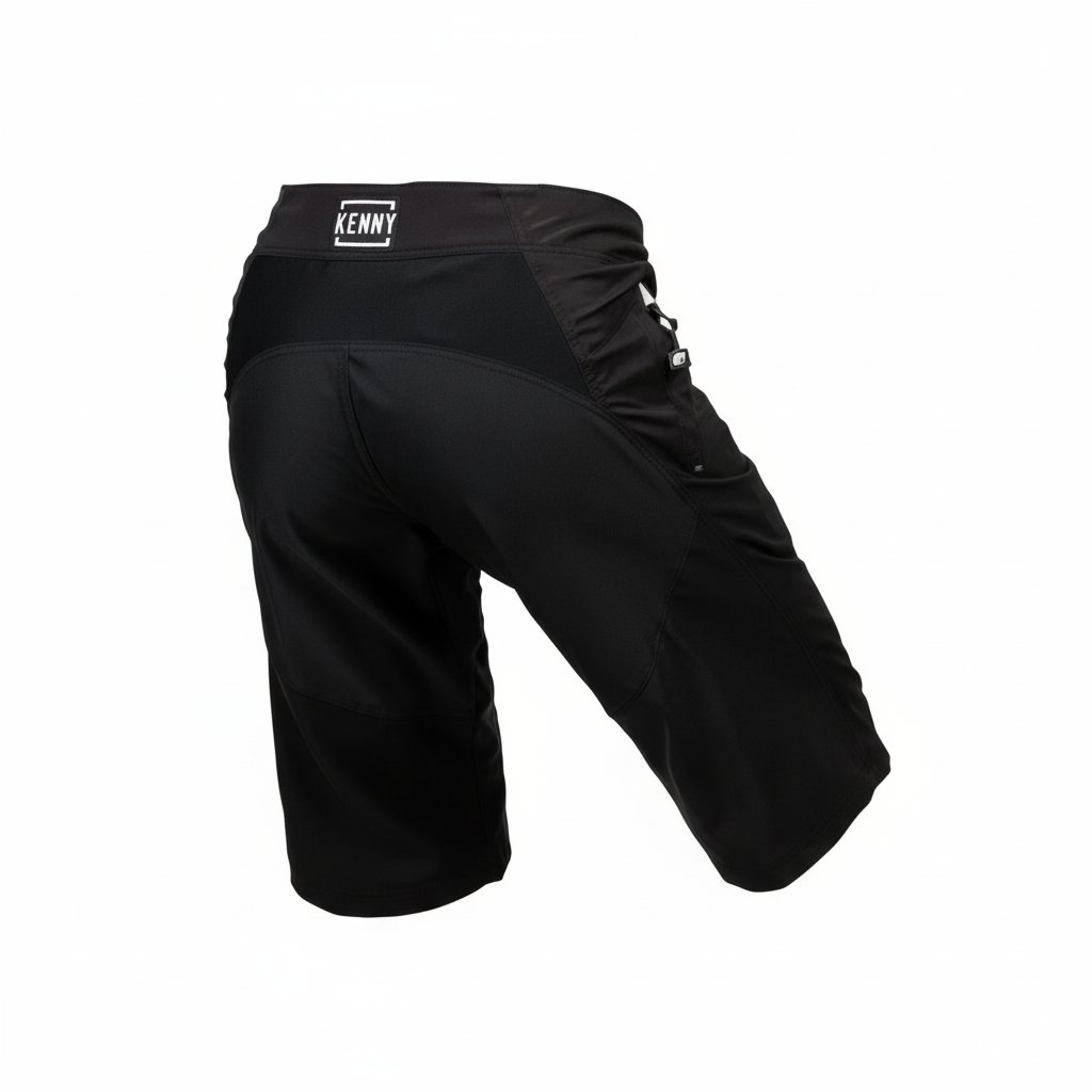 Scherpe BMX shorts achterkant op witte achtergrond